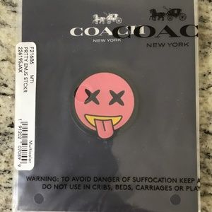 NWT Coach Emoji Leather Sticker